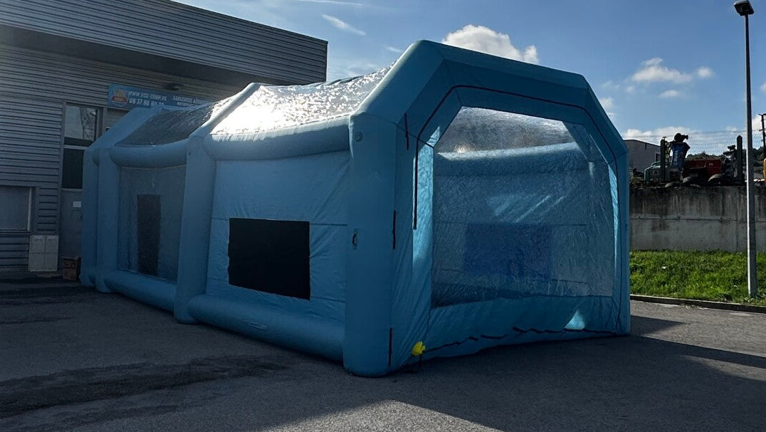 Cabina de pintura inflable 5.5 Ancho x 9m Largo x 3.6 Alto